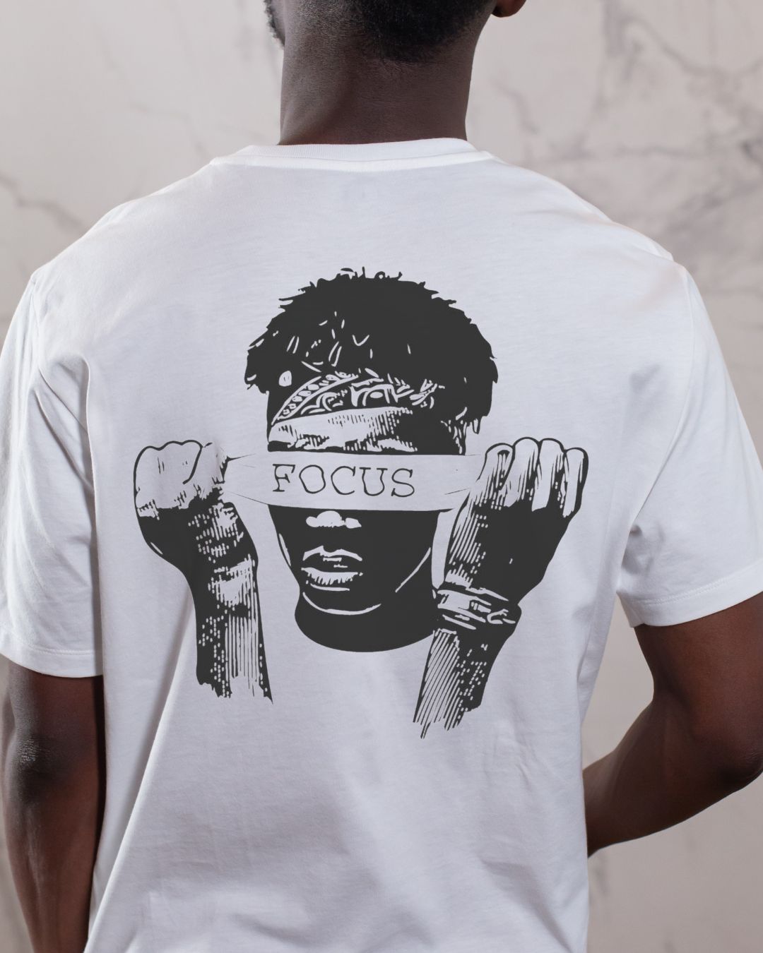 ZARVA FOCUS Oversized White Tee
