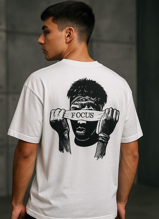 ZARVA FOCUS Oversized White Tee